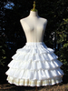 ROCOCO Style Lolita Jupons Polyester Ruffles Gothique Lolita Jupon Femme Dentelle Blanche Lolita Jupe