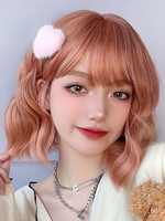 ROCOCO Style Lolita Perruque Orange Court Fibre Résistant À La Chaleur Accessoires Lolita