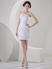 Romantique mini robe de mariage sans bretelles en satin