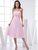 Rose belle a-ligne bretelles en mousseline de soie Satin Prom robe/Homecoming Dress Robes pour les invités de mariage