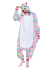 Rose Kigurumi Carnaval Pyjama 2021 Arc En Ciel Licorne Adulte Unisexe En Flanelle Combinaison Déguisements Halloween