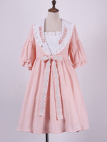 Rose Lolita OP Robe Bow Lolita Volants Une Robes Piece Déguisements Halloween