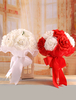 Rose mariage Bouquet strass cloutés Satin fleur de mariée (37 X 25 Cm)
