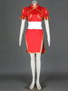 Rouge de Chun-Li Faux cuir Street Fighter Cosplay Costume Déguisements Halloween