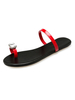 Rouge Flip Flops Femmes Sandales plates Strass Backless Sandal Chaussures