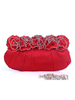 Rouge mariage sacs dembrayage fleurs satin femmes soirée sac à main fête sacs à main