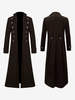 Rouge Vintage haut rétro manches longues Polyester Polyester fibre pardessus rétro Costumes pour homme