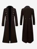 Rouge Vintage haut rétro manches longues Polyester Polyester fibre pardessus rétro Costumes pour homme
