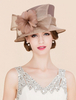 Royal Vintage Hat Brown Femmes Fleurs Headpieces Retro Top Hat Déguisements Halloween
