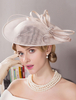 Royal Vintage Hat Champagne Linen Headpieces Femmes Arcs Rétro Costume Accessoires Déguisements Halloween