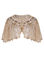 Rétro Femmes Cap Paillette Années 1920 Great Gatsby Flapper Châle Wrap Déguisements Halloween