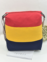 Sac à bandoulière en toile pour filles Sac à rayures à coudre