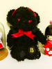Sac à dos doux Lolita en peluche brodé dans un sac noir à deux sens Lolita Déguisements Halloween