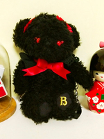 Sac à dos doux Lolita en peluche brodé dans un sac noir à deux sens Lolita Déguisements Halloween