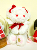Sac à dos Lolita en peluche blanc avec ours brodé Sweet Lolita Déguisements Halloween