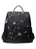 Sac à dos scolaire en nylon floral anti-vol pour femme