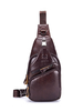 Sac à dos une pièce en cuir marron foncé pour homme