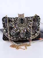 Sac à Main 1920s Great Gatsby Noir Accessoire de Flapper Robe Avec Chaîne Déguisements Halloween