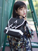 Sac à main classique Lolita Bow Bat Pattern Two Tone Synthétique Conversible Lolita Sac à dos Déguisements Halloween