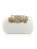 Sac à main de mariage découpés en métal chaîne douce bandoulière Sac à main blanc pour fête