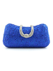 Sac à main de mariée bleu pochette cérémonie