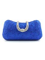 Sac à main de mariée bleu pochette cérémonie