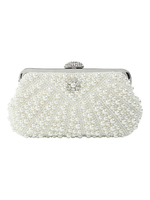 Sac à main de mariée pochette de mariage blanche