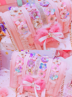 Sac à main doux Lolita arcs fleurs en cuir PU sac à bandoulière décontracté"idien