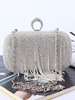 Sac à Main Flapper Robe 1920s Great Gatsby Accessoire En Argent Avec Chaîne Déguisements Halloween
