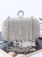 Sac à Main Flapper Robe 1920s Great Gatsby Accessoire En Argent Avec Chaîne Déguisements Halloween