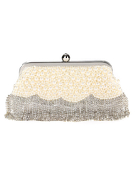 Sac à Main Flapper Robe Accessoire 1920s Great Gatsby Faux Perle Sac Trapèze Déguisements Halloween