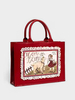 Sac à main Lolita classique en cuir PU rouge à volants sac à main en cuir PU accessoires Lolita