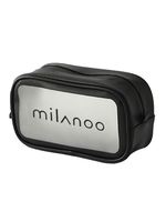 Sac à main pour femmes motif imprimé PVC Pouch sac cosmétique sac de maquillage noir