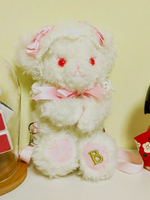 Sac à main Sweet Lolita avec noeud brodé et noeud en peluche blanc Lolita Déguisements Halloween