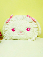 Sac à main Sweet Lolita Sac à bandoulière blanc Lolita en peluche avec nœud à volants Déguisements Halloween