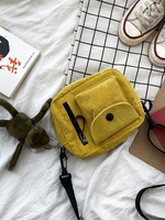 Sac bandoulière en toile à bandoulière horizontale avec poche