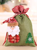 Sac cadeau de Noël vert chasseur Fibre de polyester Accessoires de vacances de Noël