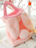 Sac de lolita Douceur en fausse fourrure motif lapin gris Déguisements Halloween