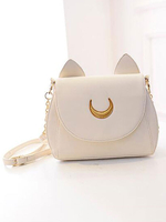 Sac de lolita doux en faux cuir bicolore noir brodé Déguisements Halloween