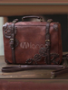 Sac de lolita parfait punk synthétique unicolore marron foncé creusé Déguisements Halloween