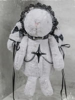 Sac gothique Lolita avec nœuds en Spandex blanc sac à bandoulière en dentelle et fibre de Polyester accessoires Lolita