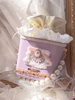Sac Lolita doux lavande en cuir PU boucles perles en cuir PU sac à main décontracté"idien Lolita