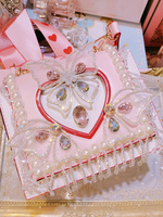 Sac Lolita motif papillon rose strass cloutés sac à main en cuir PU accessoires Lolita