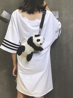 Sac lolita noir Sac lolita en velours côtelé Cute Panda Design Déguisements Halloween