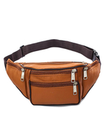 Sac pour homme Sac messager en cuir PU en polyuréthane orange