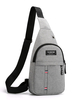 Sac pour hommes Sac de messager en nylon gris