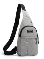 Sac pour hommes Sac de messager en nylon gris