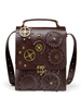 Sac Steampunk Lolita en cuir PU marron foncé détails en métal sac à bandoulière gothique accessoires Lolita