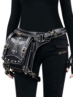 Sac Steampunk Lolita Noir Rivets en cuir PU Sac à dos en cuir PU Accessoires gothiques Lolita