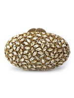 Sacs à main de fête Bijoux plaqués en métal Fermeture magnétique avec fermeture à glissière Sacs à main pour occasions spéciales classiques